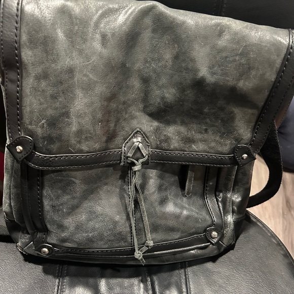black leather messenger backpack The Davek Bag Resilient leather Small Portrait Leather Backpack 